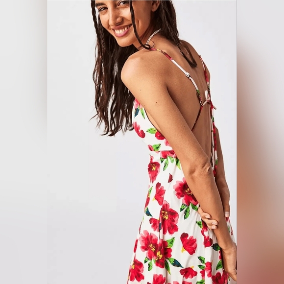 Free People Cotton Floral Finer Things Midi Dress - Picture 2 of 12